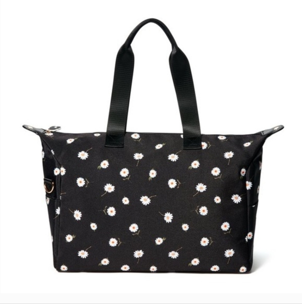 NWT Alice + Olivia Black Floral Tote
